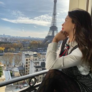 Elegant black and white dress. Zara